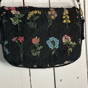 Lidia’s Bags Floral Embroidered Hobo Shoulder Bag Large Black Casual (C834-26)